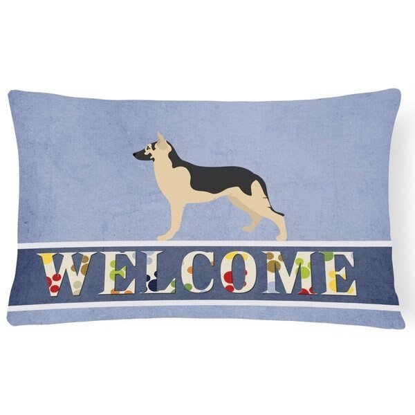 German Shepherd Welcome Canvas Fabric Decorative Pillow, Carolines Treasures, Mfr#: CA69063